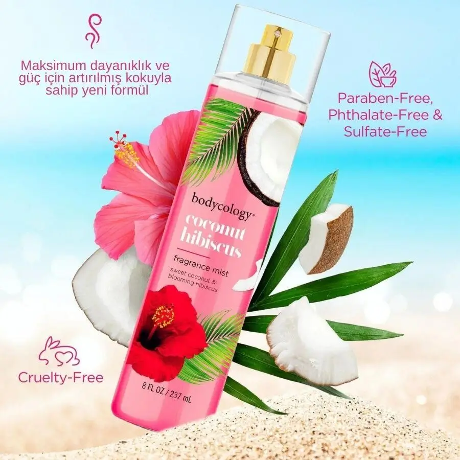 Bodycology Coconut Hibiscus Fragrance Mist Hindistanceviz ve Hibiskus Kokulu Kadın Vücut Spreyi - 5