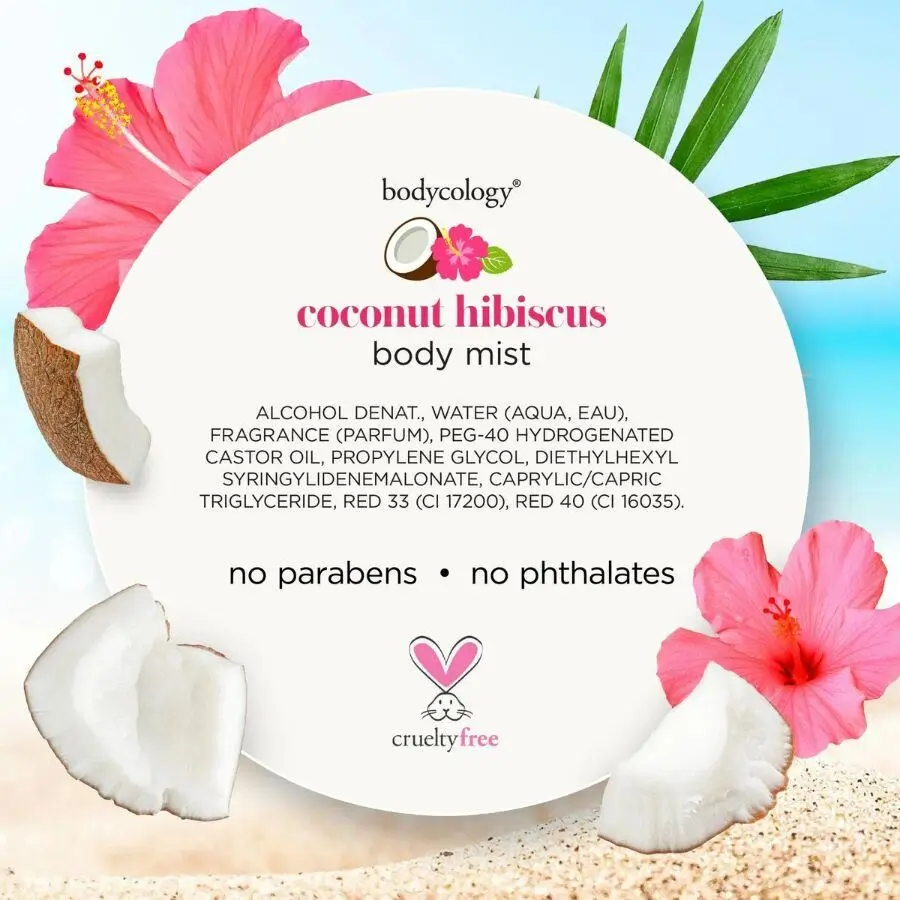Bodycology Coconut Hibiscus Fragrance Mist Hindistanceviz ve Hibiskus Kokulu Kadın Vücut Spreyi - 7