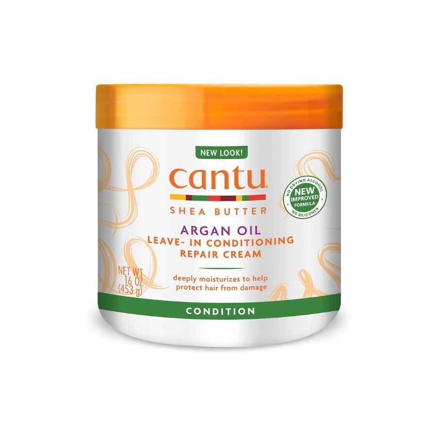 Cantu Kıvırcık ve Dalgalı Saçlar Argan Yağlı Durulanmayan Onarıcı Saç Kremi 453 gr - 1