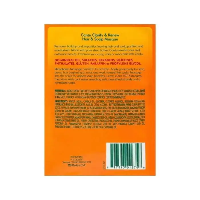 Cantu Kıvırcık ve Dalgalı Saçlar Temizleyici ve Yenileyici Saç Derisi Maskesi 42 gr - 2
