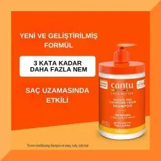 Cantu Shea Yağı Doğal Saçlar İçin Sülfat İçermeyen Temizleyici Krem Şampuan 709 gr - 2