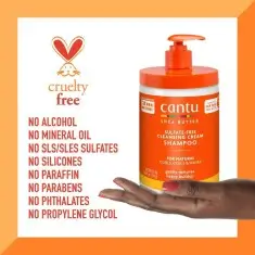 Cantu Shea Yağı Doğal Saçlar İçin Sülfat İçermeyen Temizleyici Krem Şampuan 709 gr - 5