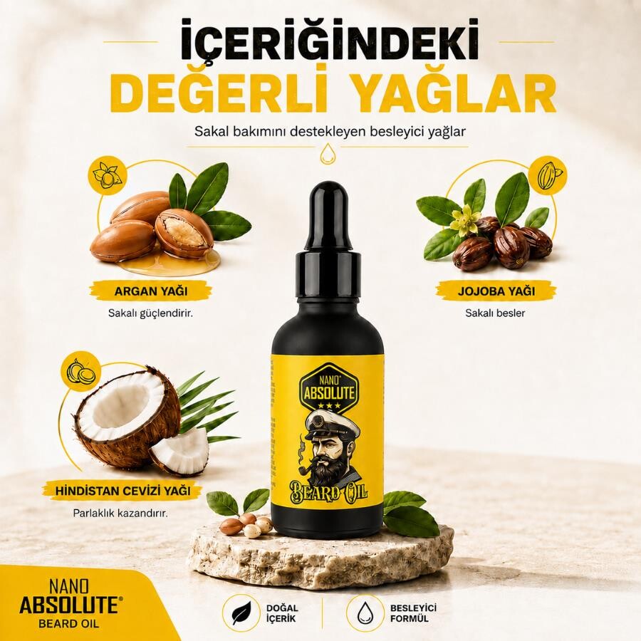 Nano Absolute Beard Oil Sakal Bakım Yağı 50 ml - 4