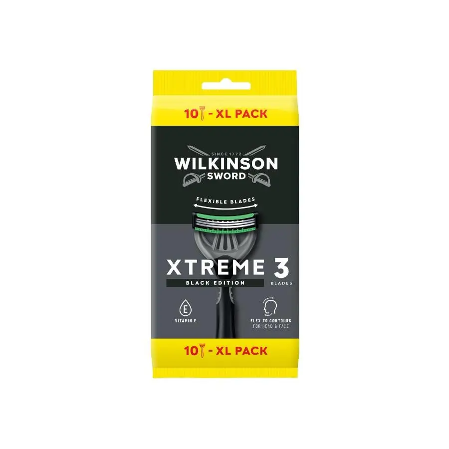 Wilkinson Sword Xtreme 3 Black Erkek Tıraş Bıçağı XL-10 Adet - 1