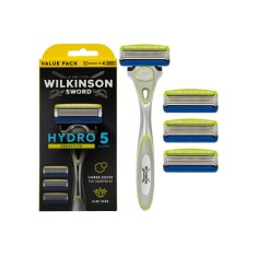 Wilkinson Sword Hydro 5 Sensitive Aloe Veralı Tıraş Bıçağı Sapı + 4 Yedek Kartuş - Wilkinson Sword