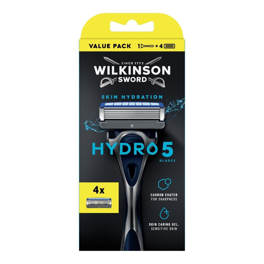 Wilkinson Sword Hydro 5 Tıraş Bıçağı Sapı + 4 Yedek Kartuş - 1