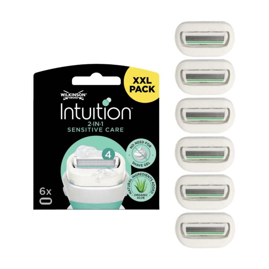 Wilkinson Sword Intuition Sensitive Care Kendinden Sabunlu Kadın Tıraş Bıçağı Kartuşu | XXL 6 Yedek Başlık - 4