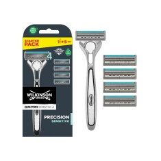 Wilkinson Sword Quattro Sensitive Erkek Tıraş Bıçağı 1 Sap + 5 Yedek Kartuş - 2