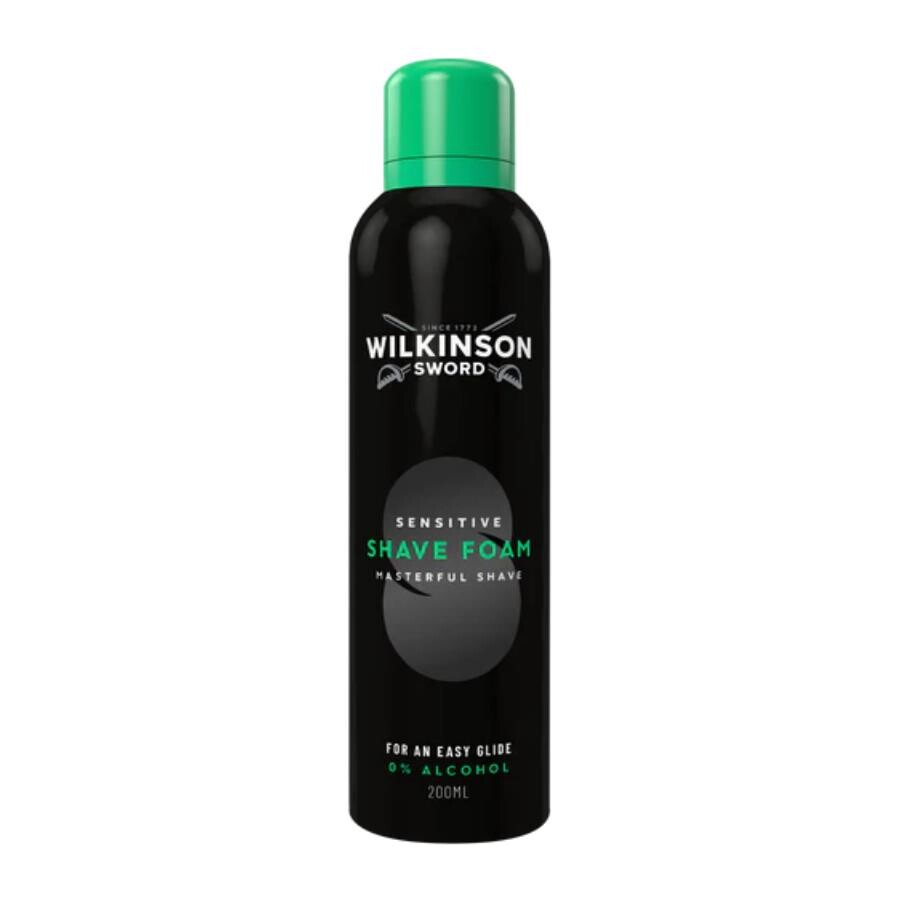 Wilkinson Sword Sensitive Tıraş Köpüğü 200 ml - Hassas Ciltler, 0 Alkol - 1